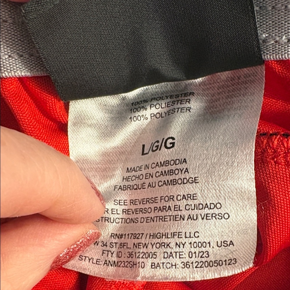 And1 Mens Red Joggers with Black Stripe pockets large - Picture 6 of 8